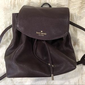 Kate Spade Leather Burgundy Mini Backpack.